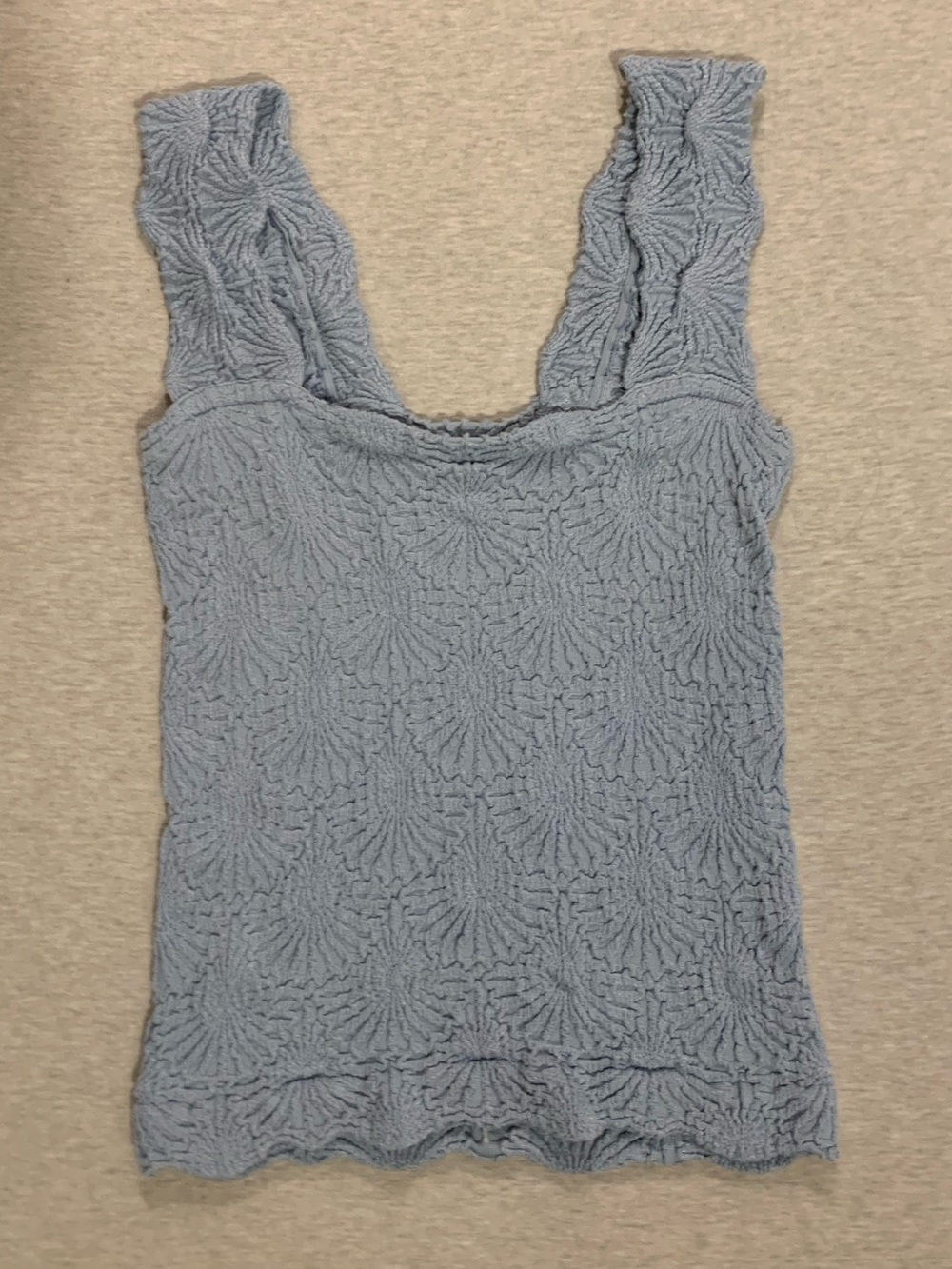 Free People Blue Textured Tank XS/S